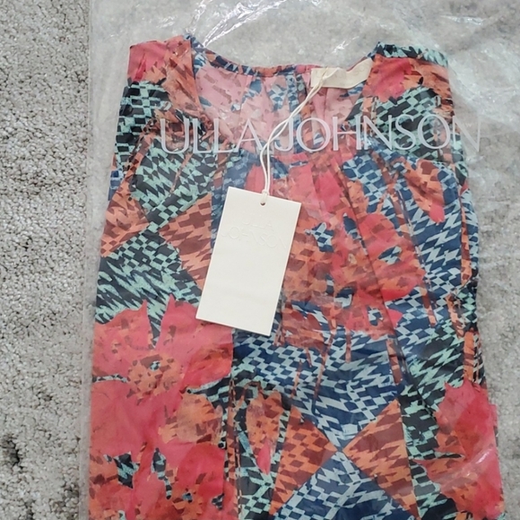 ULLA JOHNSON Iren abstract print blouse - 8 - Picture 6 of 7